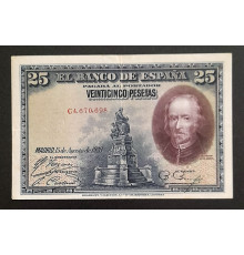 25 песет 1928 год.
