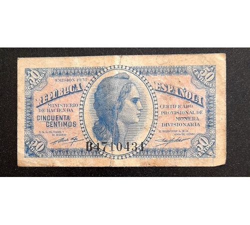 50  центавос 1937 год.