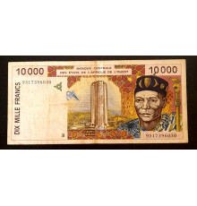 10000 франков 1995 год.