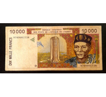 10000 франков 1997 год.