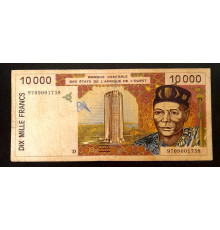 10000 франков 1997 год.