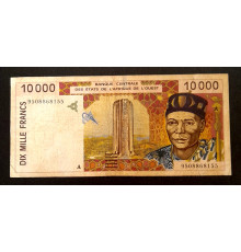10000 франков 1995 год.