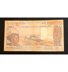 5000 франков 1986 год.