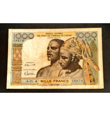 1000 франков 1961 год.
